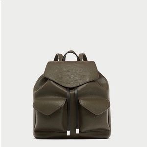 Zara Olive Green Medium Backpack